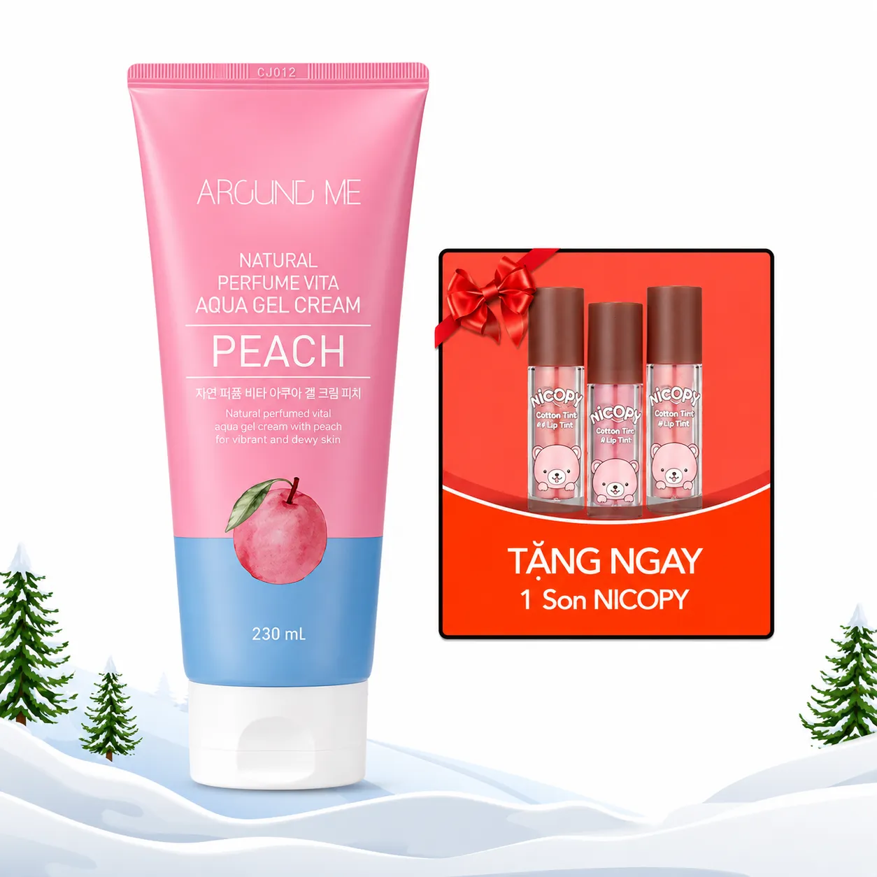 Kem Dưỡng Thể Dạng Gel Chiết Xuất Đào Vita Aqua Gel Body Cream Peach 230ML