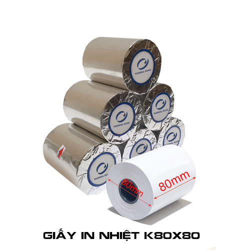 Giấy in nhiệt K80×80 (Ø80)