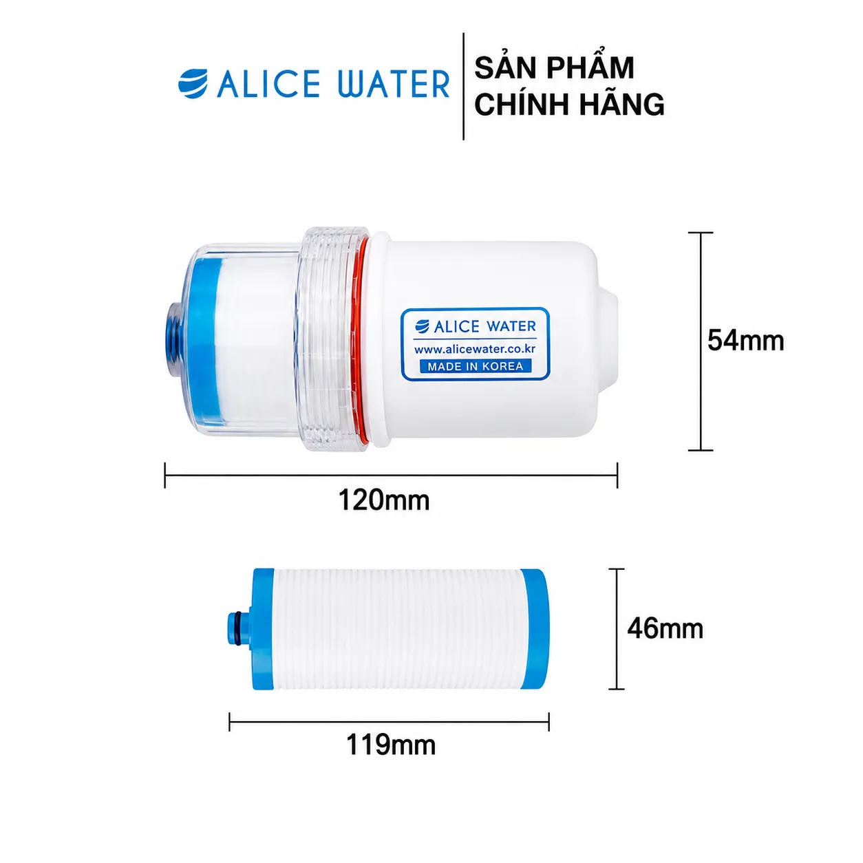 Đầu Vòi Lọc Và Tăng Áp Lực Nước Cho Các Loại Vòi Nhà Bếp ALICE WATER